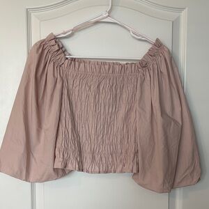 FRESHMAN 1996 crop top, puffy sleeve, smocking